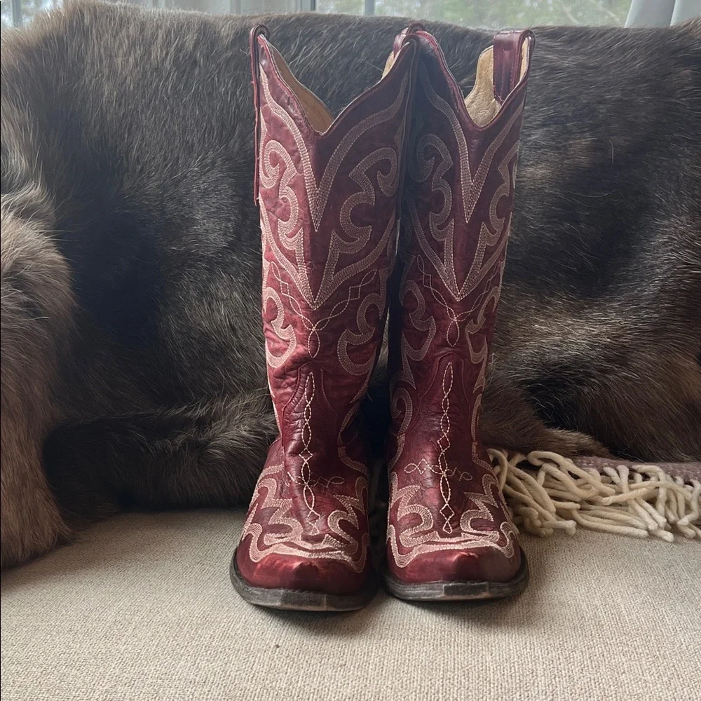 Old Gringo Burgundy Heeled Boots - Picture 2 of 6